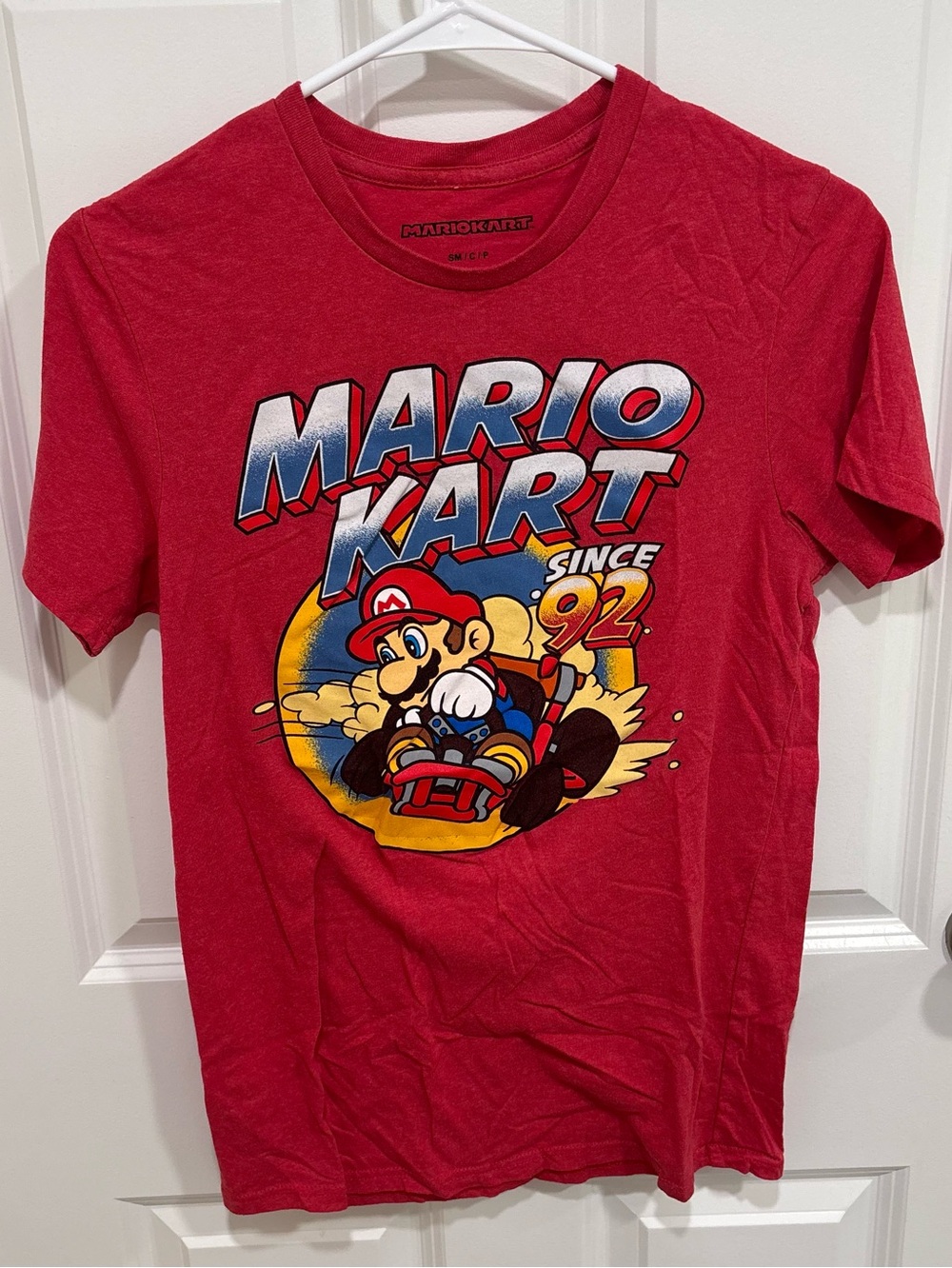 Mario Kart Retro Graphic Red T-Shirt Womens U.S. Small